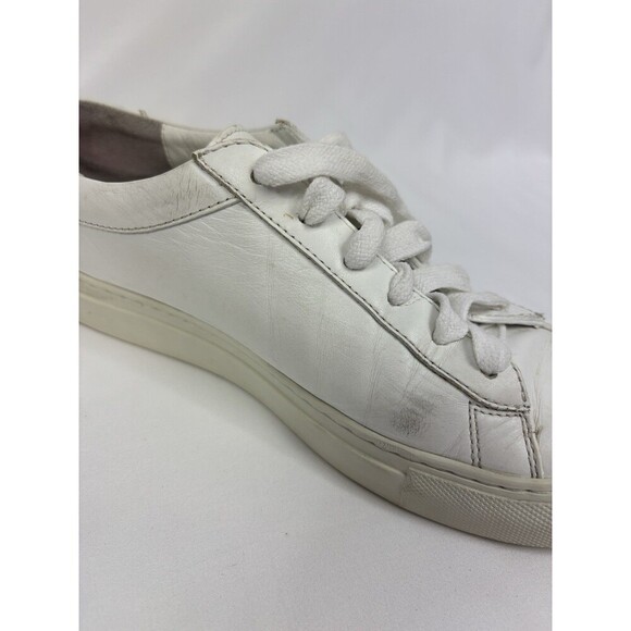 Koio Capri Triple White Leather Sneakers 39 Made in Italy Lace Up Minimalist - Picture 15 of 16